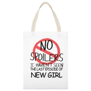 New Girl No Spoilers Last Episode Tv Funny White Canvas Tote Shopping Bag