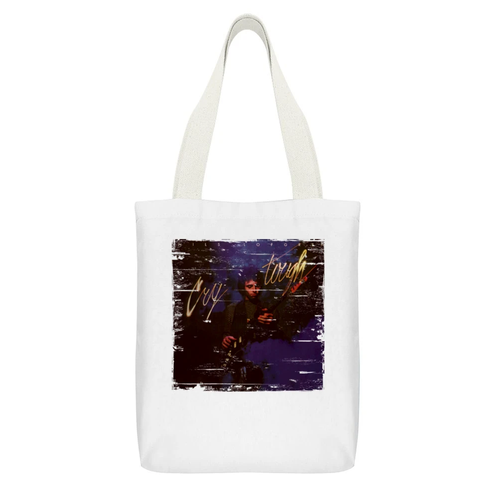 Nick Cave From Her To Eternity Album Cover Distressed Image White Canvas Tote Shopping Bag With Interior Pocket