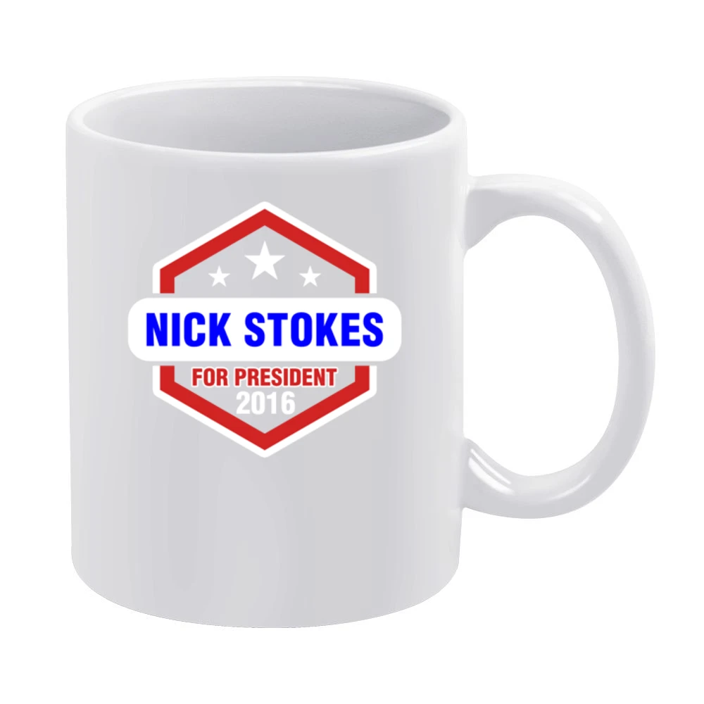 Nick Stokes For President 2016 CSI TV Show White Mug