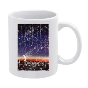 Night Of The Shooting Stars Movie Poster Retro Aged Look White Mug