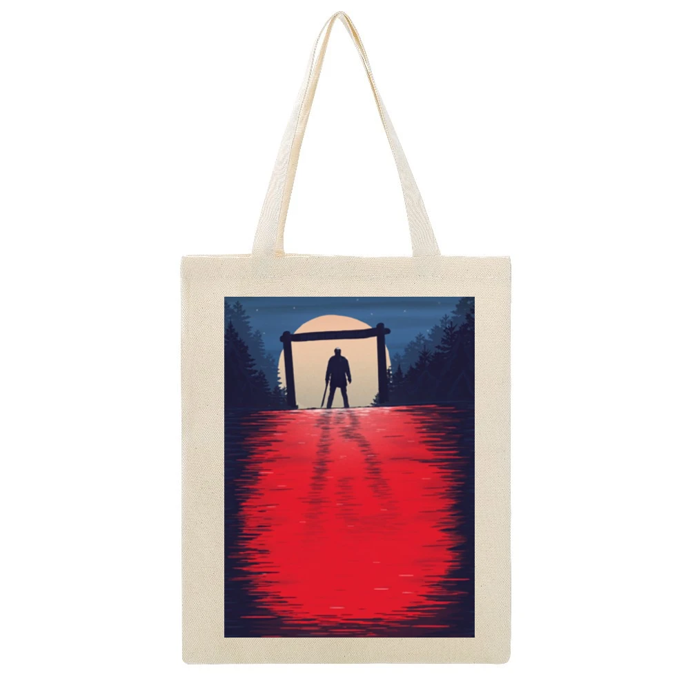 Nightmare elm street - jason Beige Canvas Tote Shopping Bag