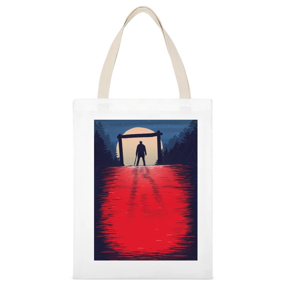 Nightmare elm street - jason White Canvas Tote Shopping Bag