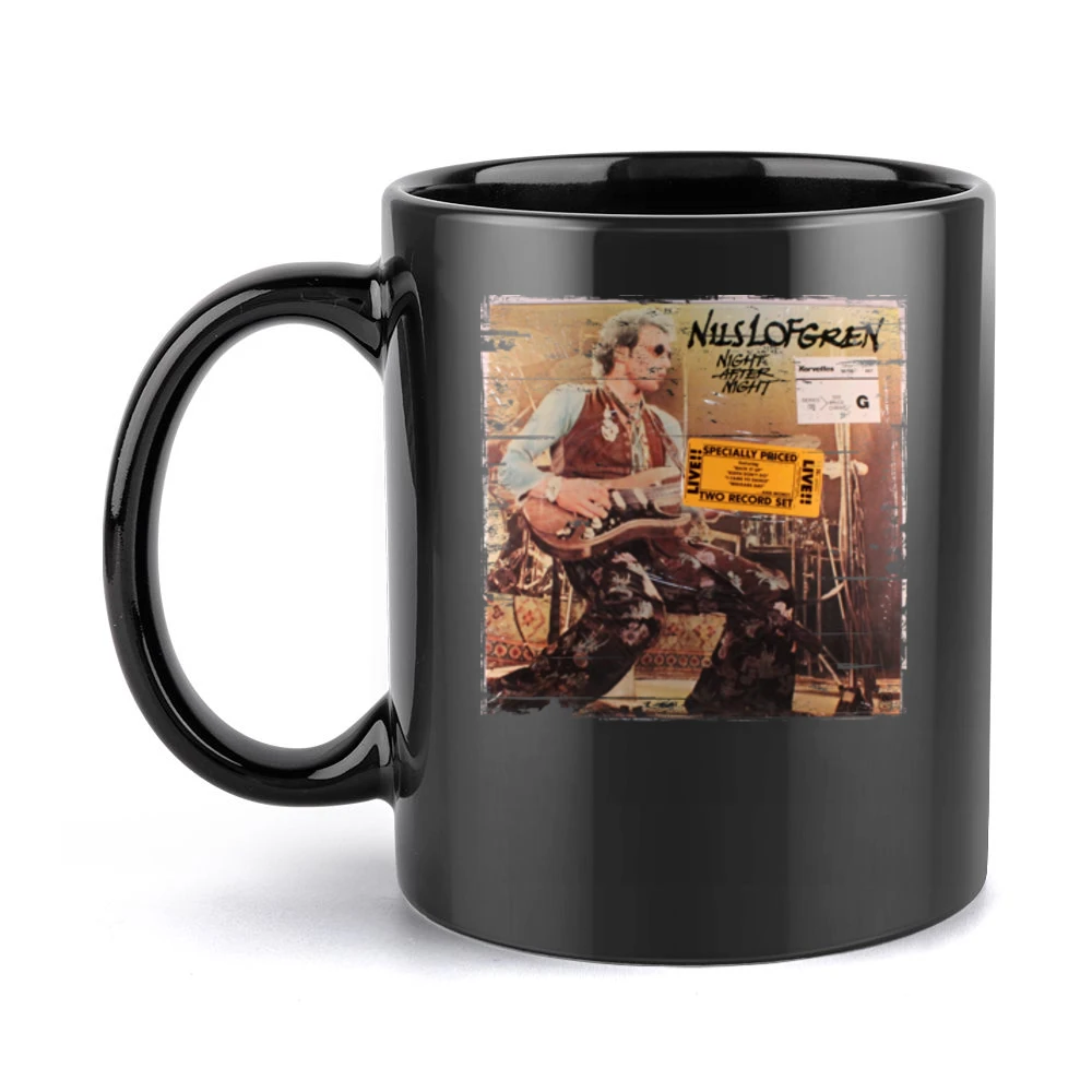 Nils Lofgren Nils Lofgren Album Cover Distressed Image Black Mug