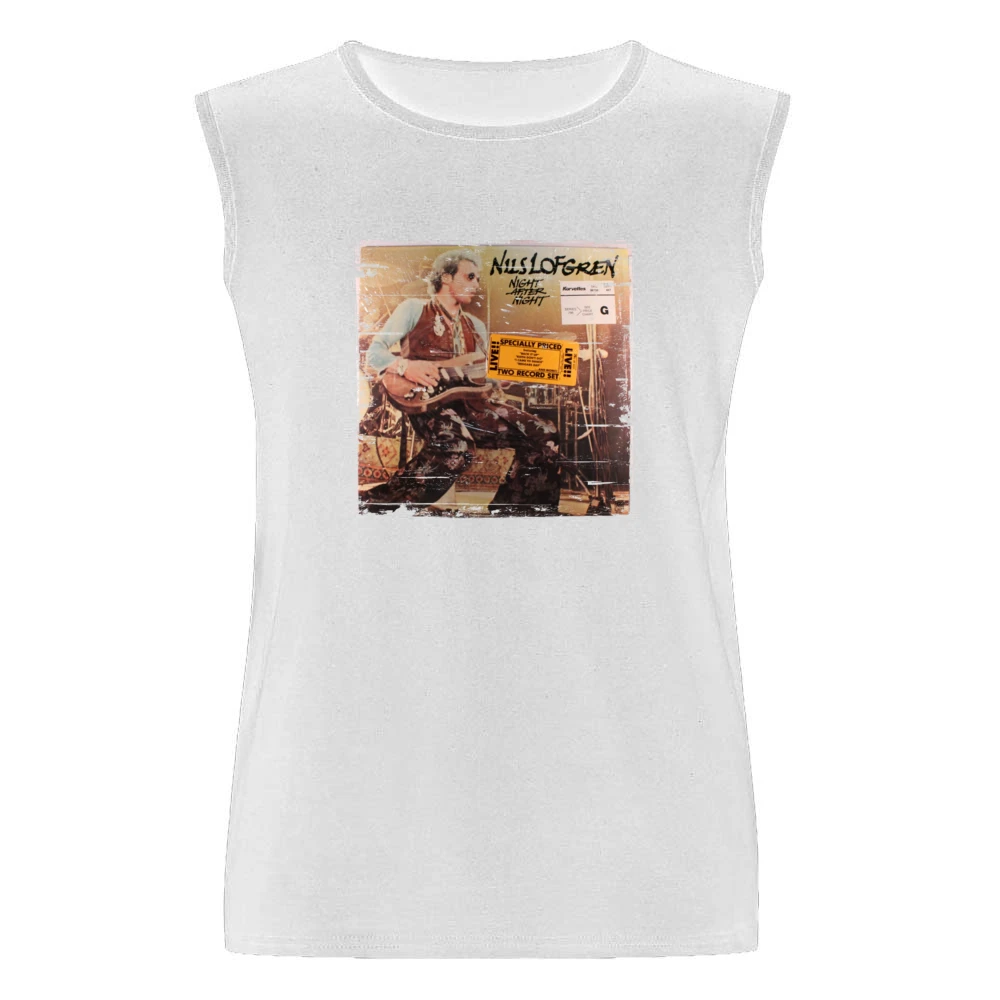 Nils Lofgren Nils Lofgren Album Cover Distressed Image Men Sleeveless T-Shirt