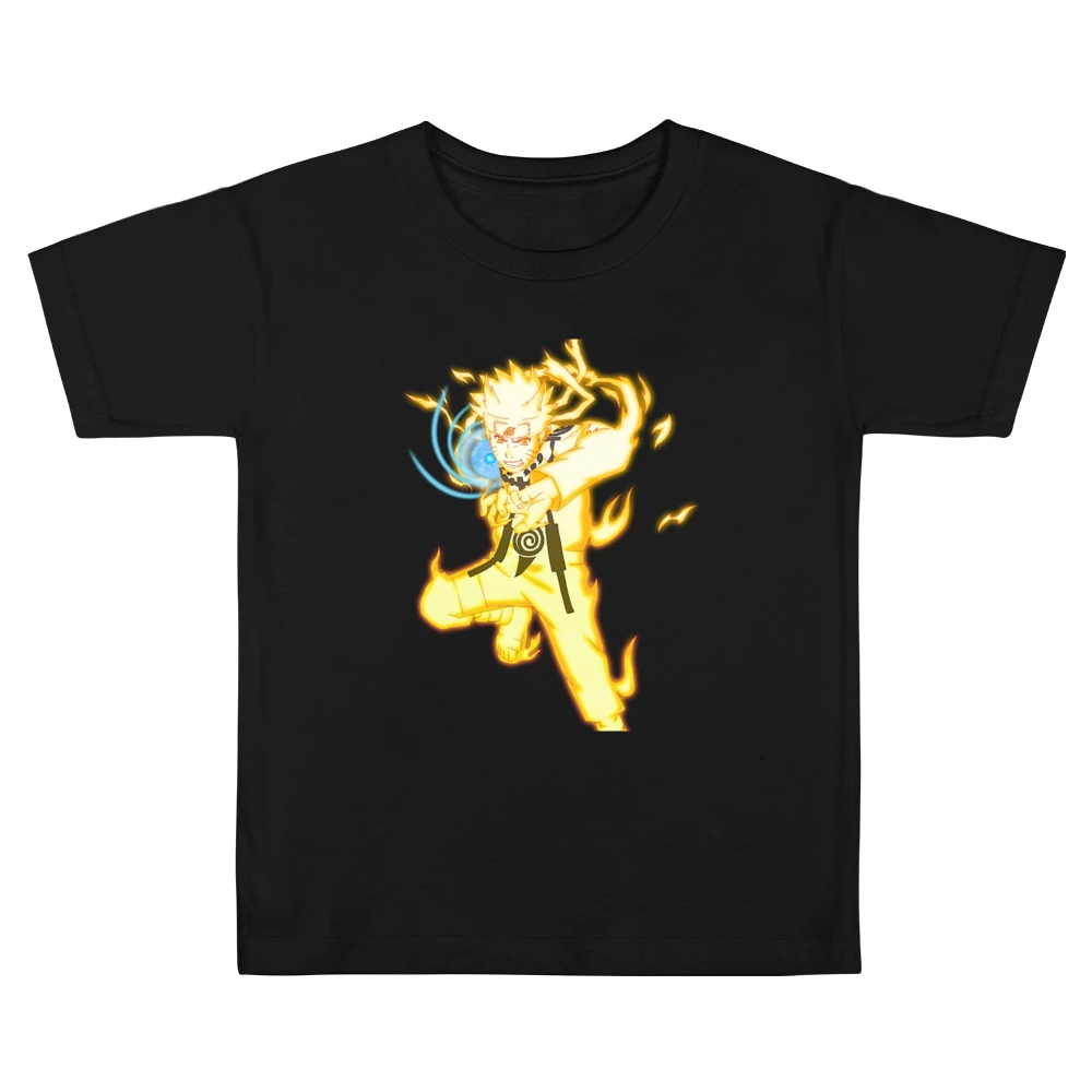 Nine-Tails Chakra Mode Rasengan naruto anime manga Kids Boys Girls T-Shirt