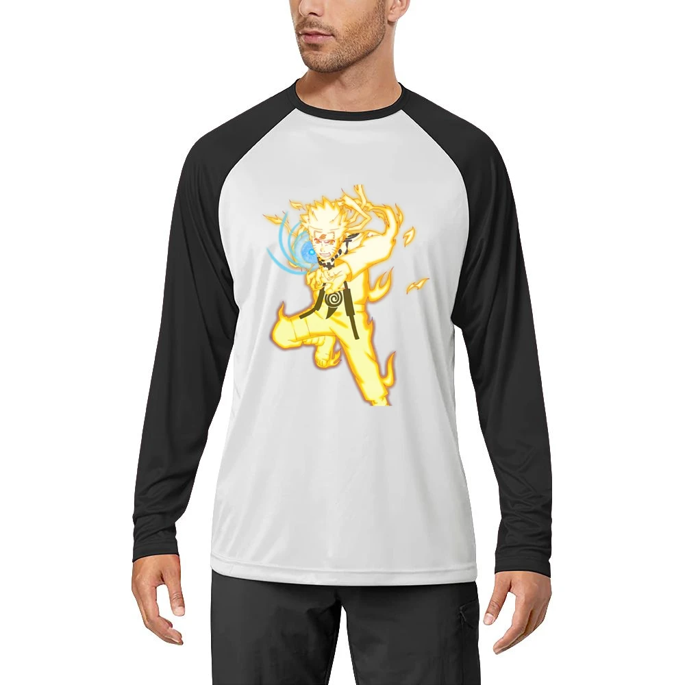 Nine-Tails Chakra Mode Rasengan naruto anime manga Men Long Sleeve T-Shirt