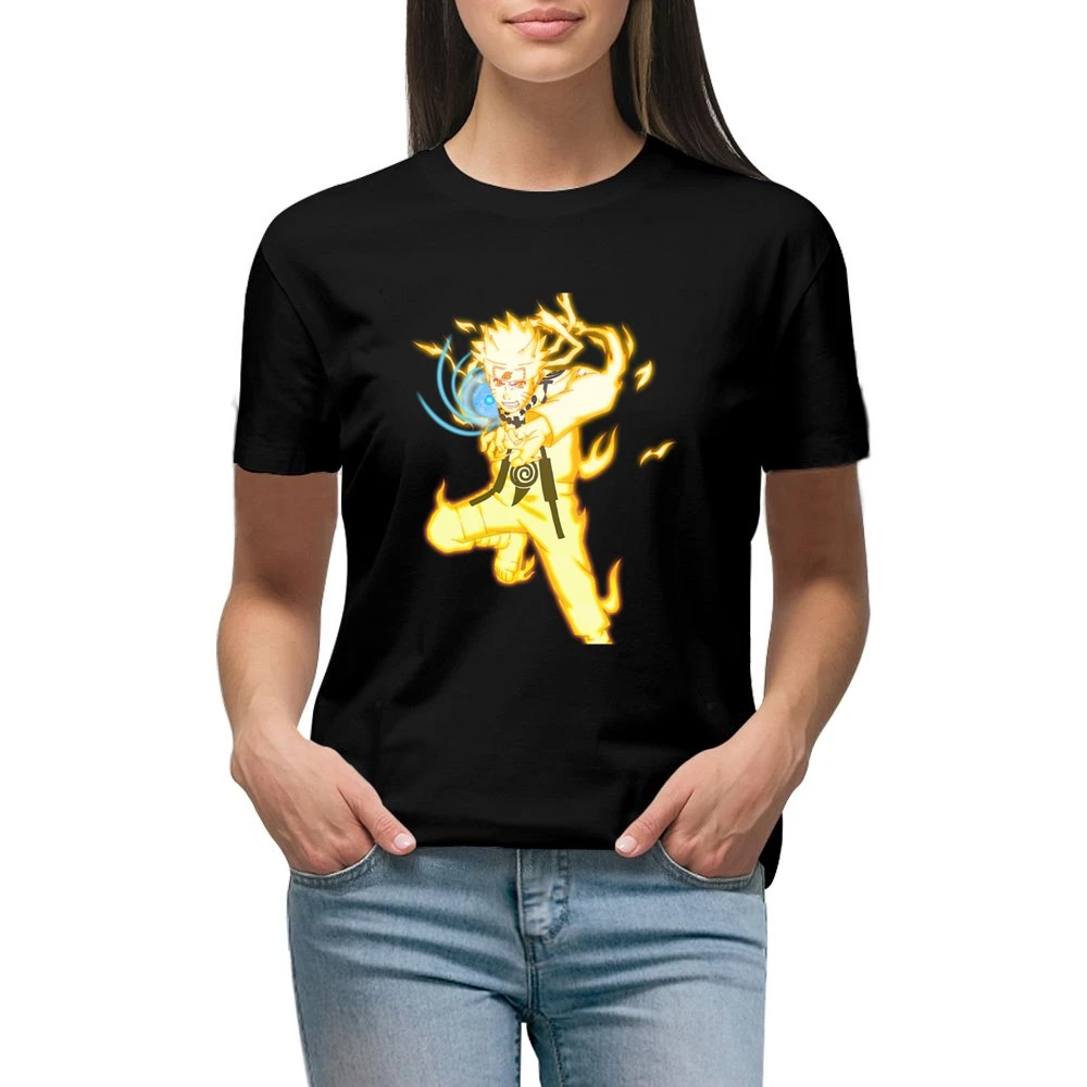 Nine-Tails Chakra Mode Rasengan naruto anime manga Premium Women Ladies T-shirt