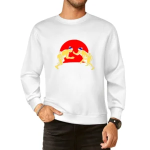 Nippon japanese sumo wrestling player on show European Size Pullover Sweater