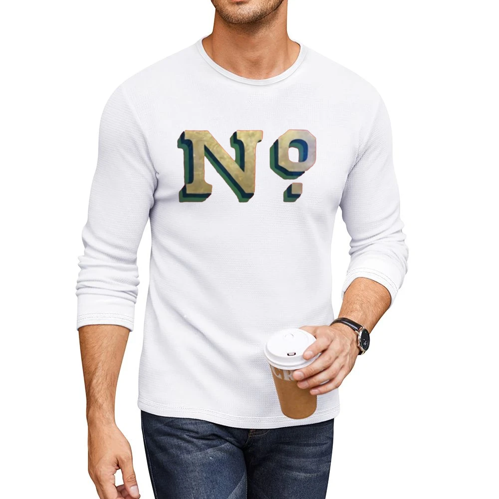 No Just No word text Men CrewNeck Long Sleeve T-Shirt