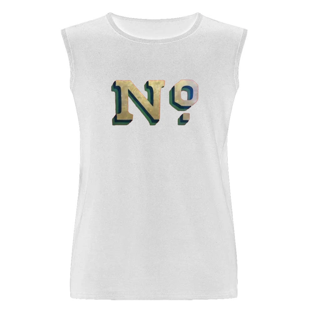 No Just No word text Men Sleeveless T-Shirt