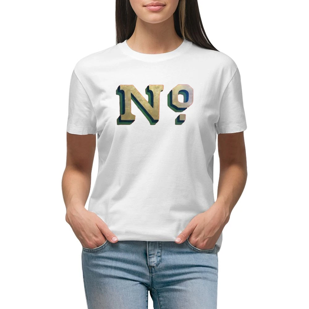 No Just No word text Premium Women Ladies T-shirt