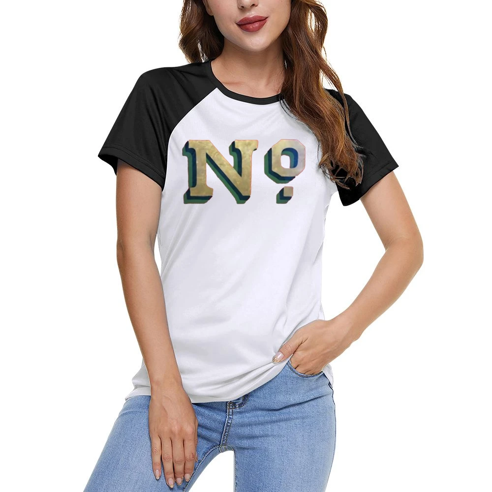 No Just No word text Women Ladies Short Sleeve T-Shirt