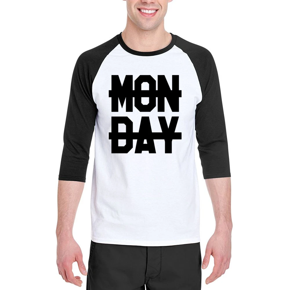 No Monday Sucks Crossed Out Niall Horan Popular Graphic Men 3/4 Sleeve T-Shirt