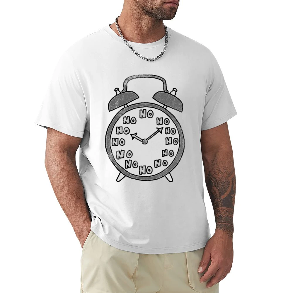 No Never Waking Up Alarm Clock Funny Graphic Tee Shirt Premium Men T-shirt