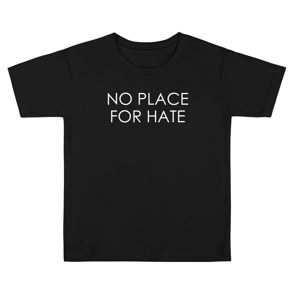 No Place For Hate Political World Love Each Other Graphic Kids Boys Girls T-Shirt