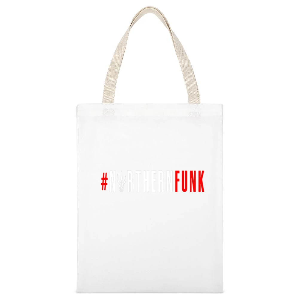 Northern Funk Raptors Tshirt White Canvas Tote Shopping Bag