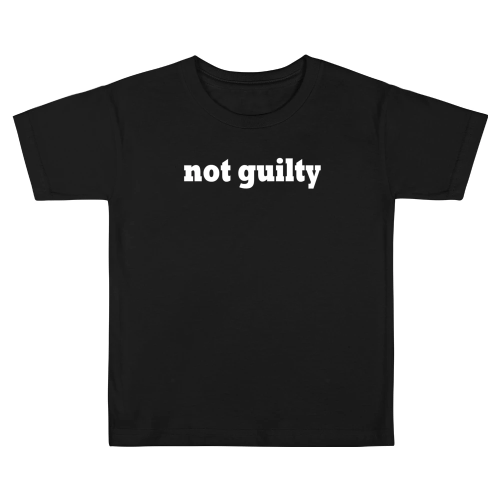 Not Guilty Funny Popular Graphic Tee Shirt Kids Boys Girls T-Shirt
