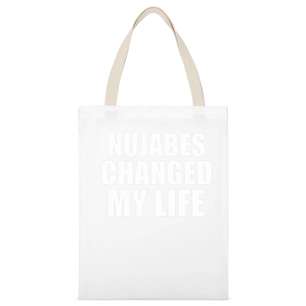 Nujabes Changed My Life Jun Seba Underground DJ Music Graphic White Canvas Tote Shopping Bag