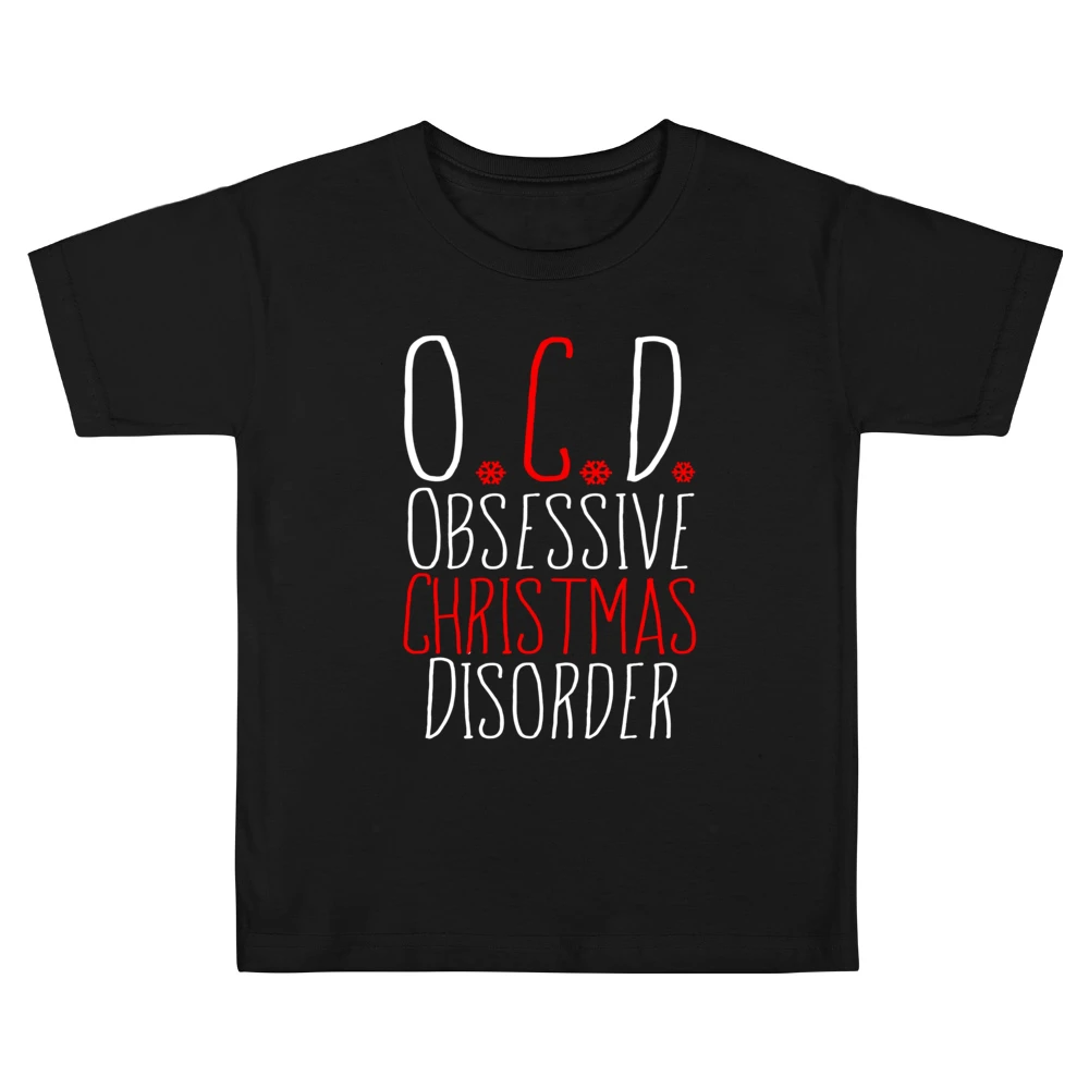 OCD Obsessive Christmas Disorder Fun Holiday Lover Kids Boys Girls T-Shirt