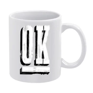 OK okay word text White Mug