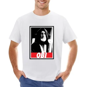 Obi Wan Kenobi Funny Star Wars Obey Parody Movie Asian Size Men T-Shirt