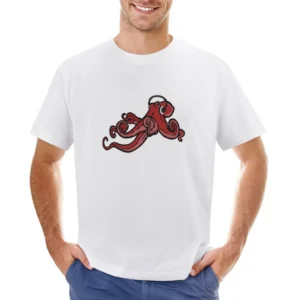 Octopus Wearing Headphones Music Lover Fun Graphic Asian Size Men T-Shirt