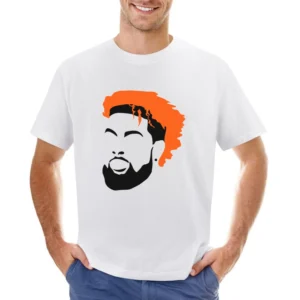 Odell Beckham Jr Obj Cleveland Football Trade Big Head Fan Asian Size Men T-Shirt