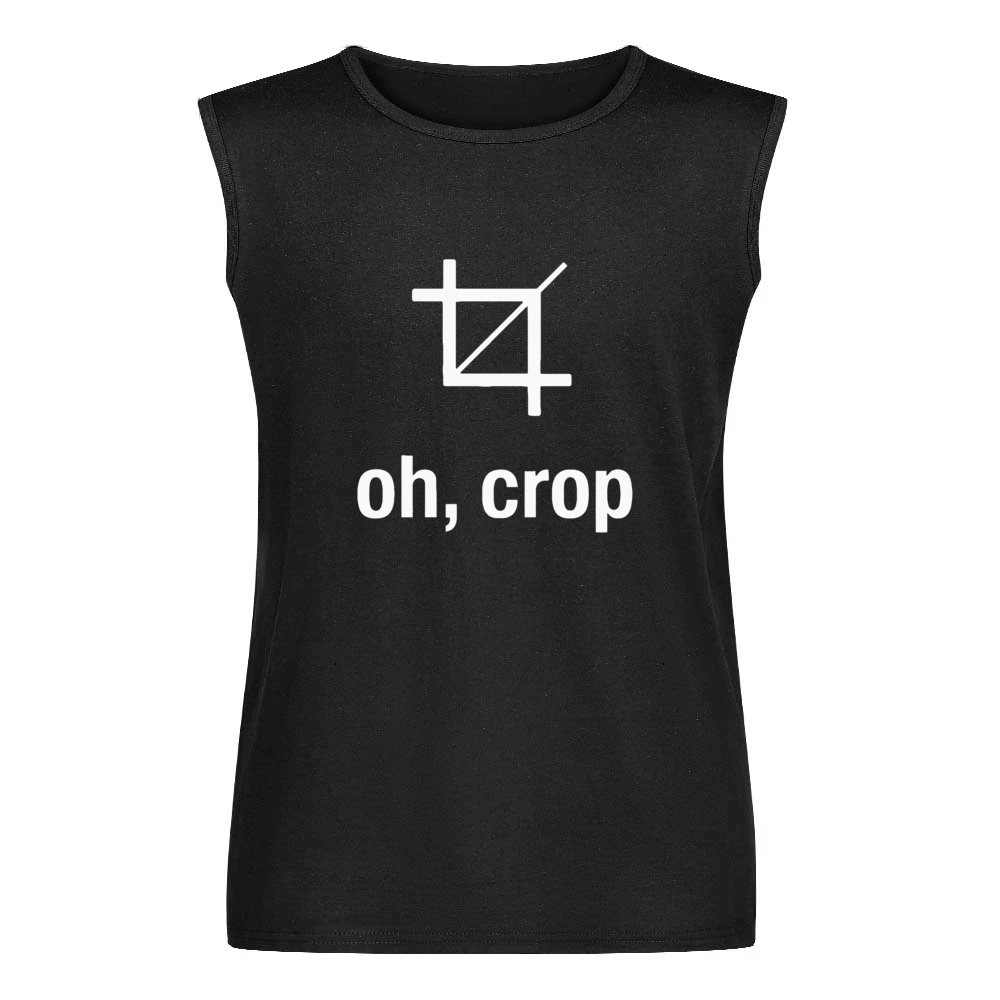 Oh Crop Funny Graphic Designer Artist Photoshop Joke Men Sleeveless T-Shirt