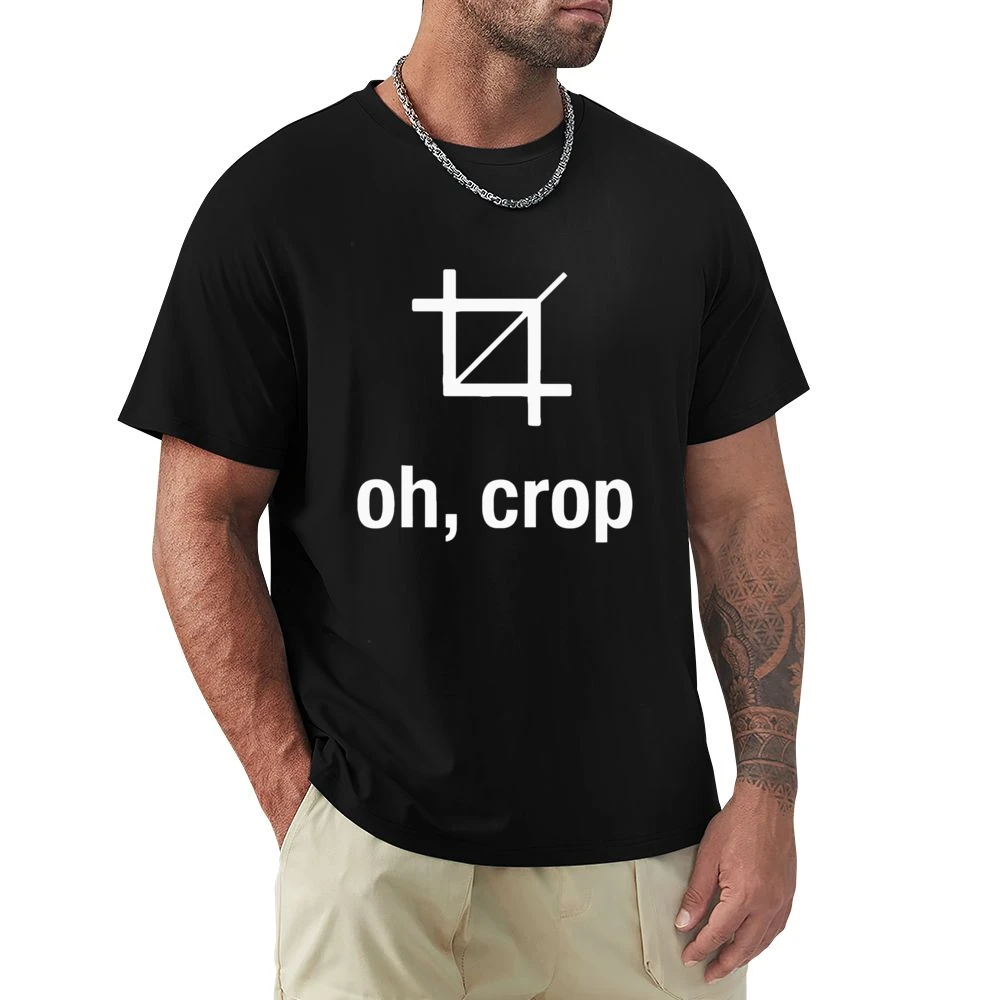 Oh Crop Funny Graphic Designer Artist Photoshop Joke Premium Men T-shirt