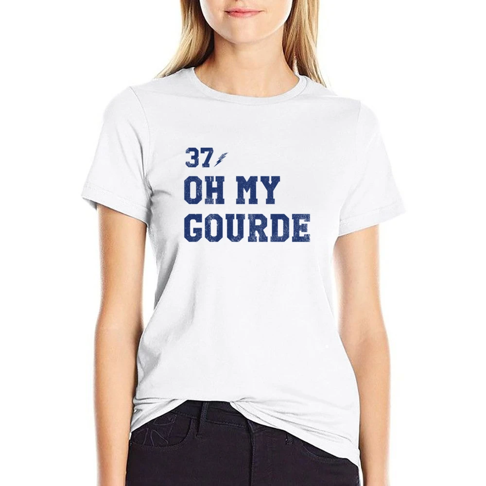 Oh My Gourde Tampa Bay Yanni Gourde Hockey Fan US Size Women Ladies T-shirt