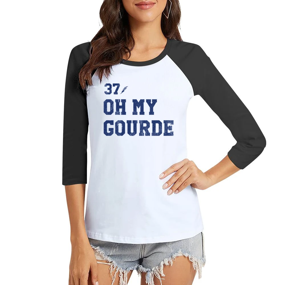 Oh My Gourde Tampa Bay Yanni Gourde Hockey Fan Women Ladies 3-4 Sleeve T-Shirt