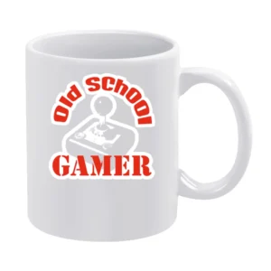 Old School Gamer Cool Retro White Mug