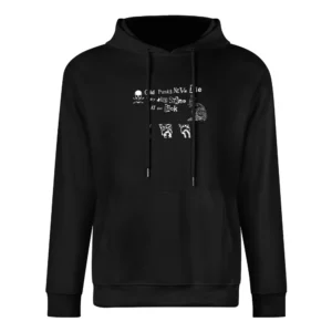 Old punk never die they just stand on the back European Size Men Hoodie