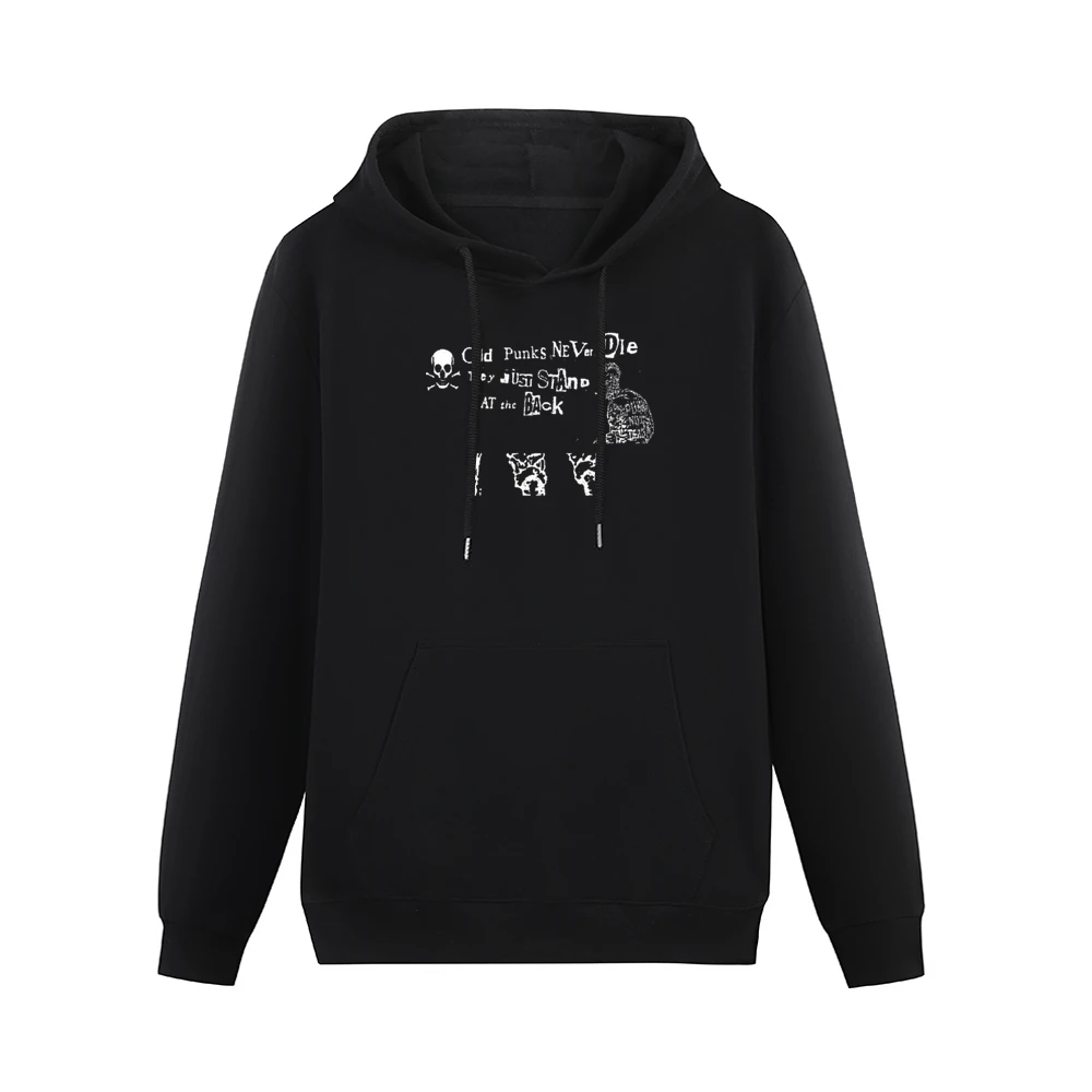 Old punk never die they just stand on the back Men Hoodie With Pocket