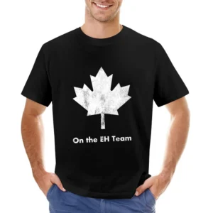 On The Eh Team Fun Canadian Graphic Canada Day Distressed Asian Size Men T-Shirt