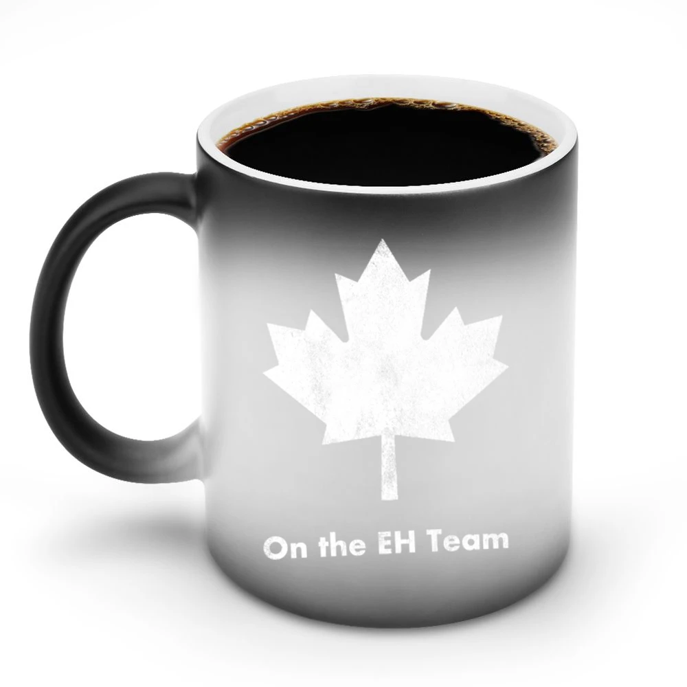 On The Eh Team Fun Canadian Graphic Canada Day Distressed Discoloration Mug