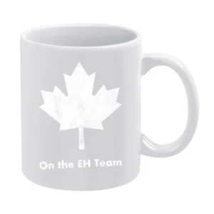 On The Eh Team Fun Canadian Graphic Canada Day Distressed White Mug