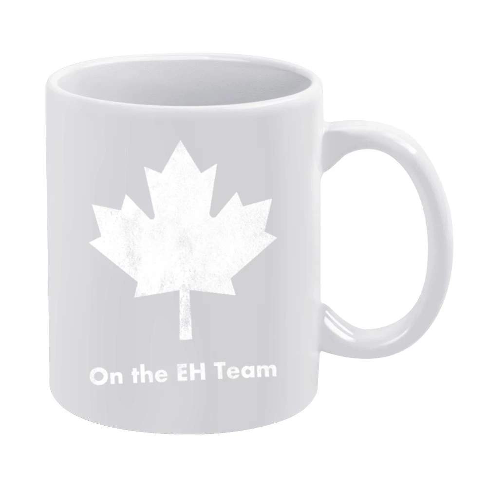 On The Eh Team Fun Canadian Graphic Canada Day Distressed White Mug