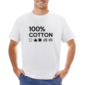 One Hundred Percent Washing Care Instructions Funny Cool Icons Graphic Asian Size Men T-Shirt