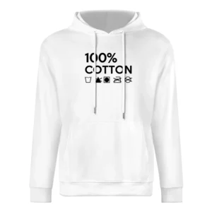 One Hundred Percent Washing Care Instructions Funny Cool Icons Graphic European Size Men Hoodie
