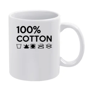 One Hundred Percent Washing Care Instructions Funny Cool Icons Graphic White Mug