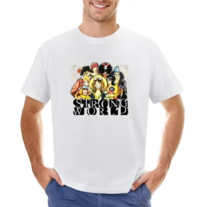 One Pice Movies Strong World straw hat pirates member Luffy and nakama Asian Size Men T-Shirt
