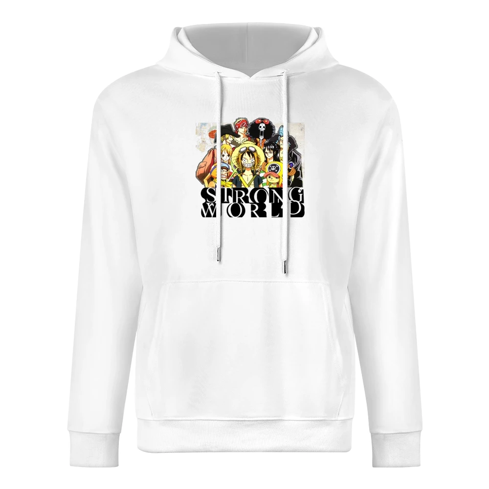 One Pice Movies Strong World straw hat pirates member Luffy and nakama European Size Men Hoodie