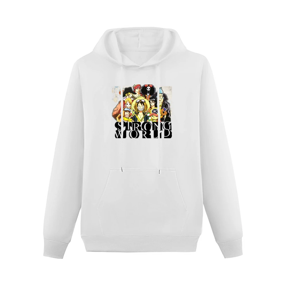 One Pice Movies Strong World straw hat pirates member Luffy and nakama Men Hoodie With Pocket