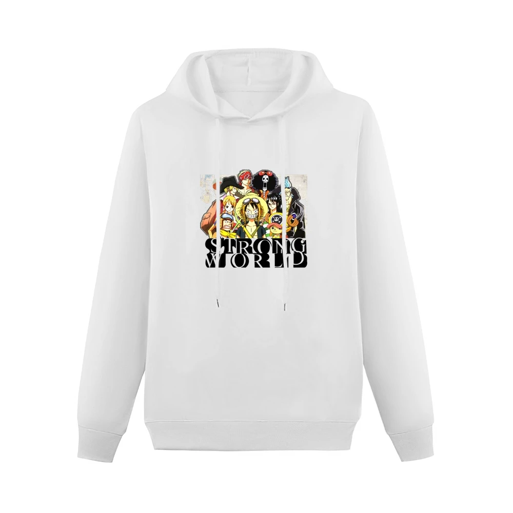 One Pice Movies Strong World straw hat pirates member Luffy and nakama Men Hoodie Without Pocket