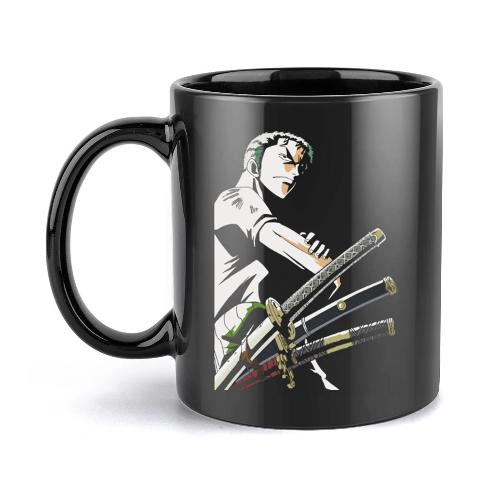 One Piece Roronoa Zoro pirates hunter strawhat member Black Mug