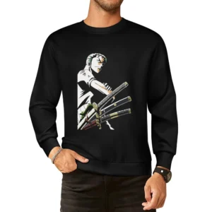 One Piece Roronoa Zoro pirates hunter strawhat member European Size Pullover Sweater