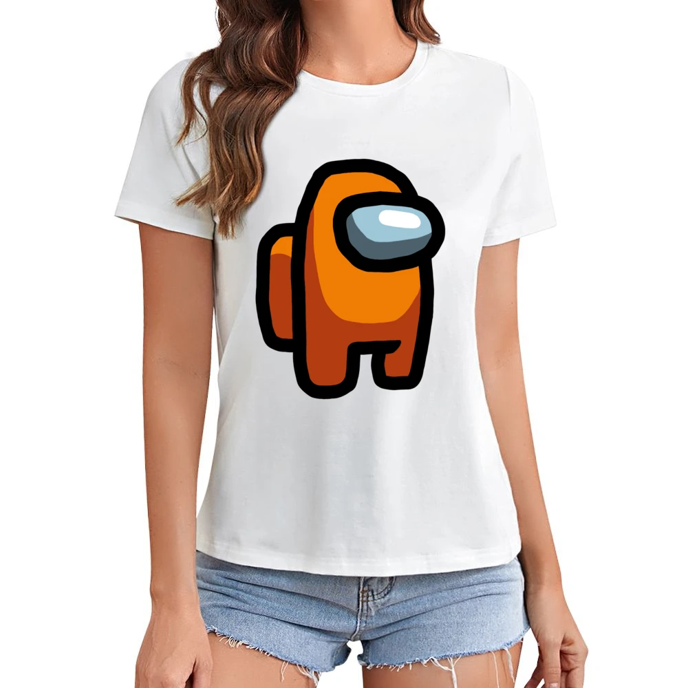 Orange Suspect Fun Video Game Fan Asian Size Women Ladies T-shirt
