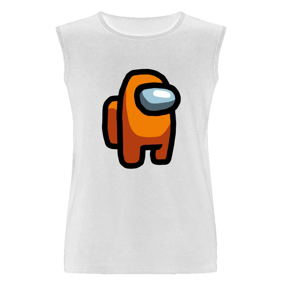 Orange Suspect Fun Video Game Fan Men Sleeveless T-Shirt