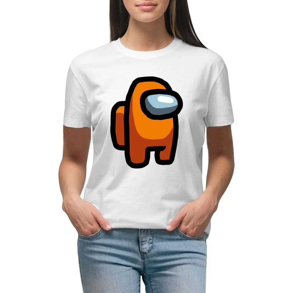 Orange Suspect Fun Video Game Fan Premium Women Ladies T-shirt